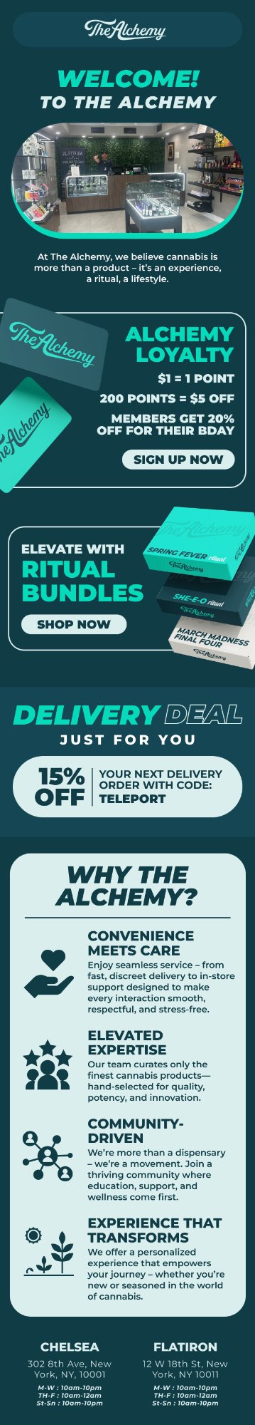 The Alchemy welcome email campaign